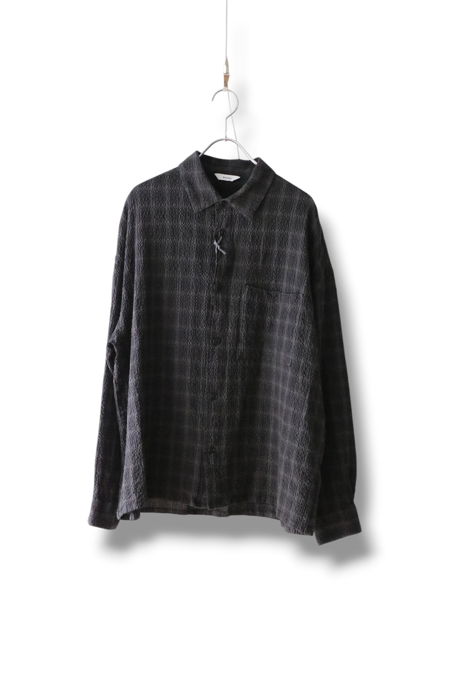 kontor -Overdye seersucker check shirt- / KON-SH05261 / コントール