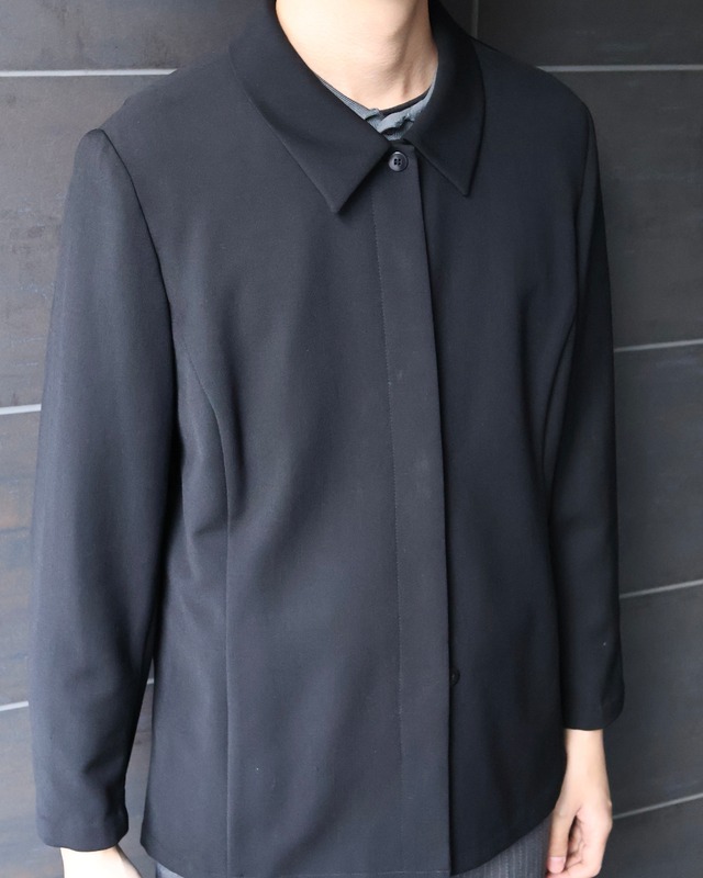 minimal flyfront jacket