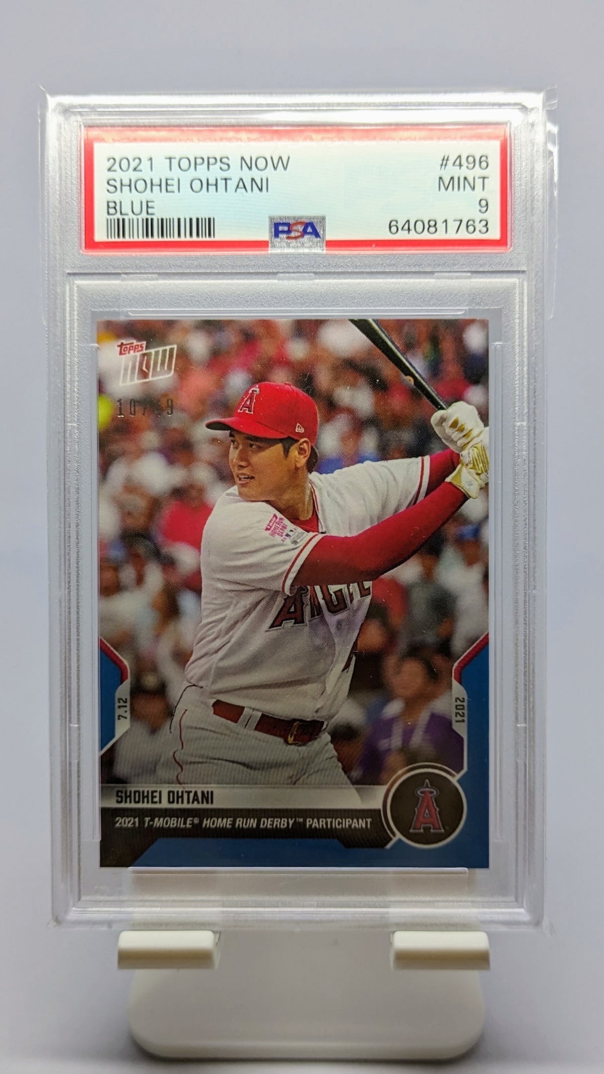 鑑定品】PSA9 2021 Topps Now 大谷翔平 SHOHEI OHTANI Home Run Derby 