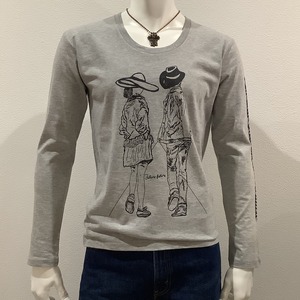 Future,future ( これからの未来 ) Uネック ロングTシャツ ヘザーグレー