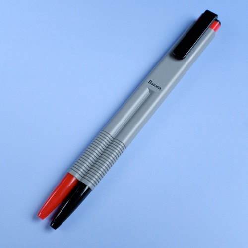 ２連ボールペン「グレー」