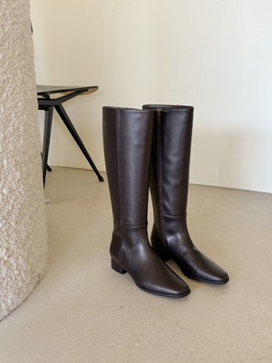 [BELLMI] slim line long boots (2color)