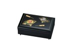 36-3211　 匠宝石箱（オルゴール付）扇面春秋  Elegant Music Box w Colorful Fan and Flower