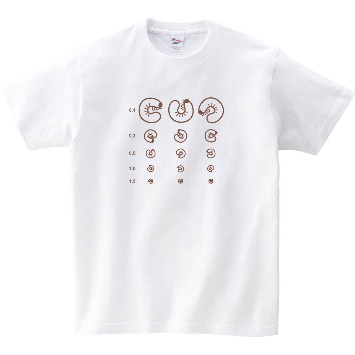 おもしろ 視力検査ができる Tシャツ os01 カブトムシ クワガタ 幼虫 おもしろ tシャツ 昆虫