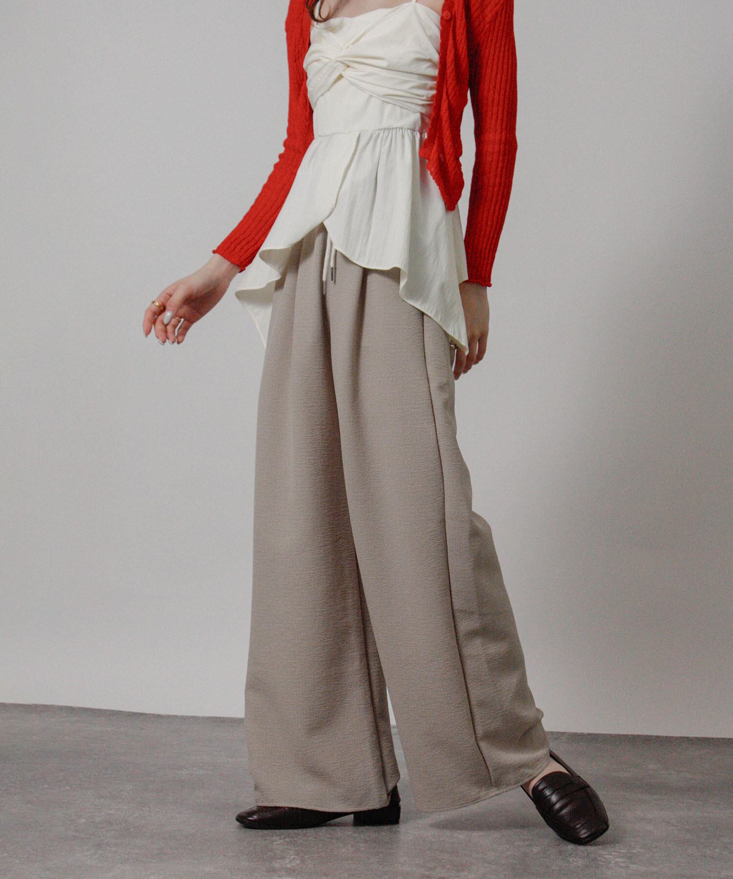 エンボス加工イージーパンツ