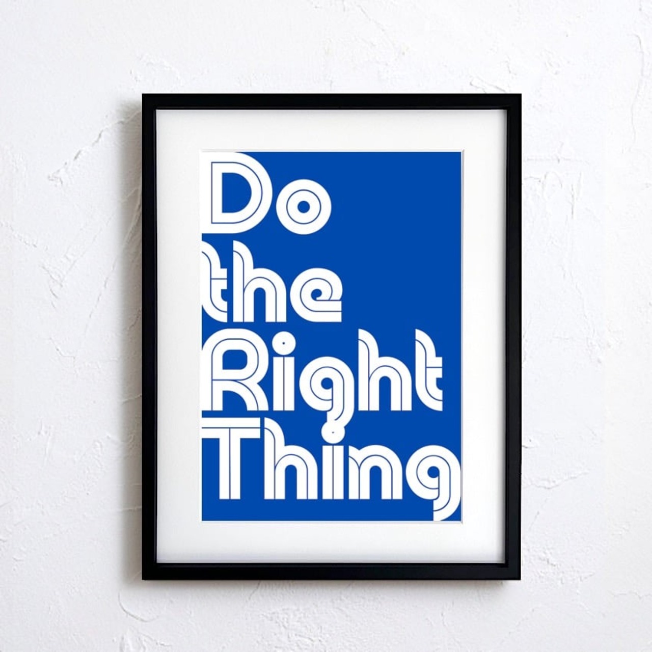 Do the Right Thing|モダンタイポグラフィ ポスター|インテリアに映える青の名言アート A4ポスター
