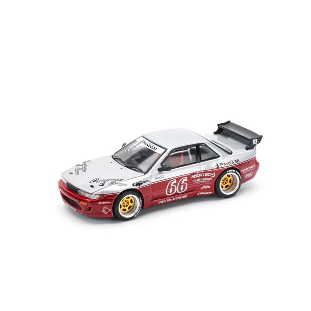 POP RACE 1/64 PANDEM SILVIA S13 - MOONTECH RED パンデムシルビアS13 - ムーンテック・レッド