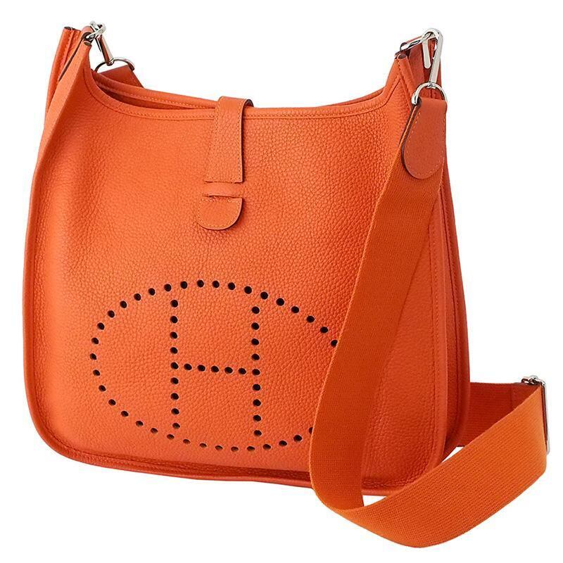 エルメス HERMES エブリン3 GM トリヨンクレマンス オレンジ ショルダーバッグ SV金具 T刻印(2015年製造) エルメス HERMES エブリン3 GM トリヨンクレマンス オレンジ