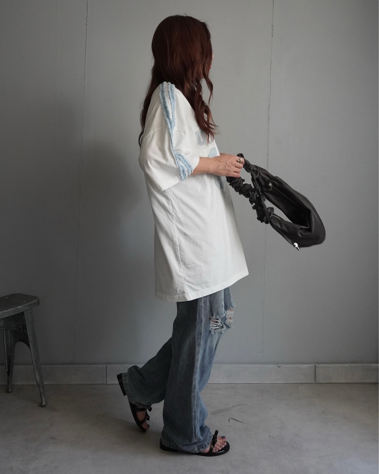 【unused.lab】Sideline denim patch CS/Blue
