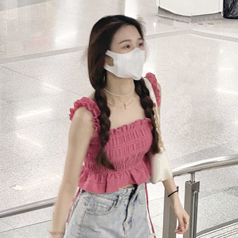 サマートップス ノースリーブショートドレス 大人ガーリー スウィート キュート カジュアル 夏物 スーパーモール99439986879