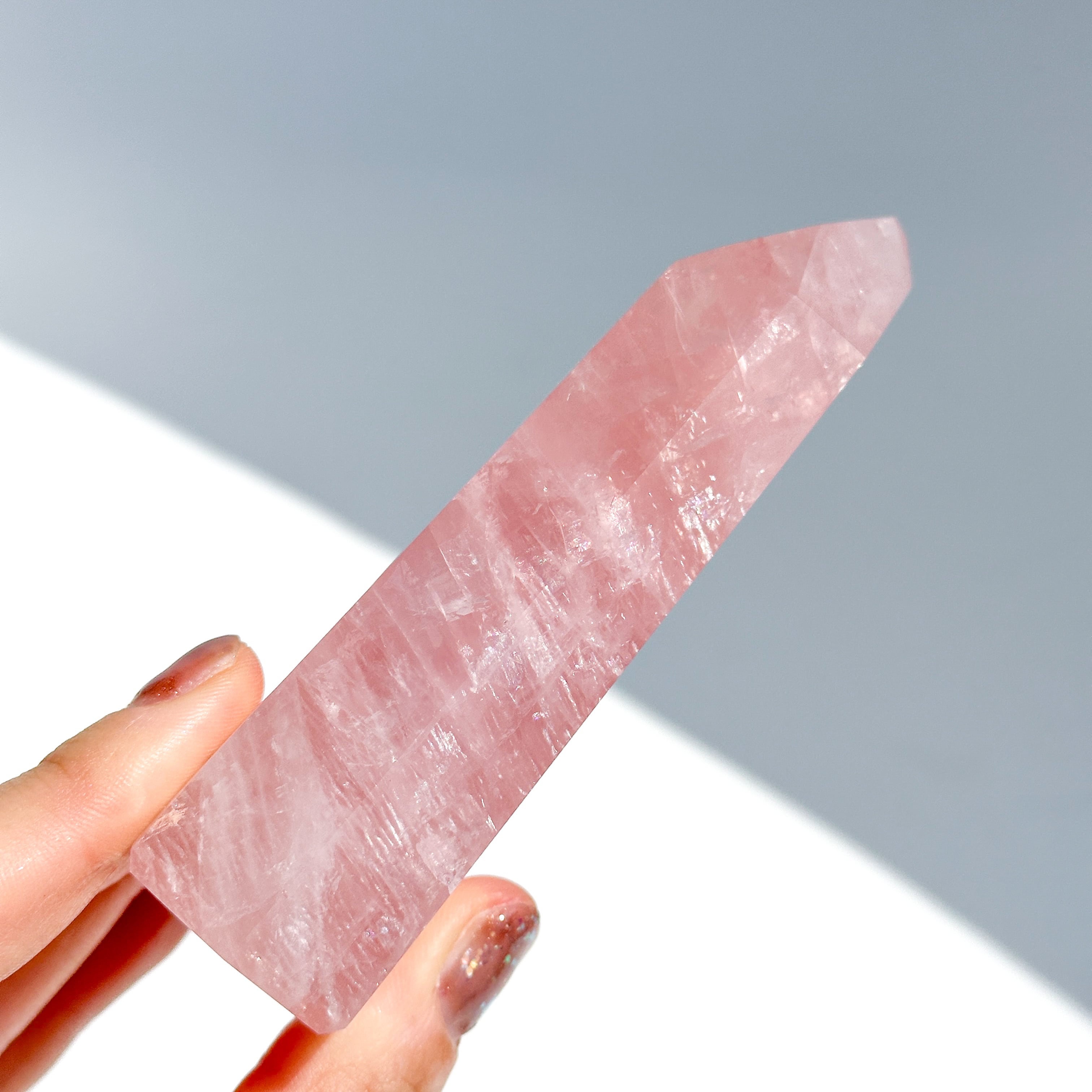 Big【高品質】バイーア産ローズクォーツ タワー13◇ Rose Quartz