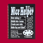 「NICE」ルーズリーフバインダー ノート（ブラック）