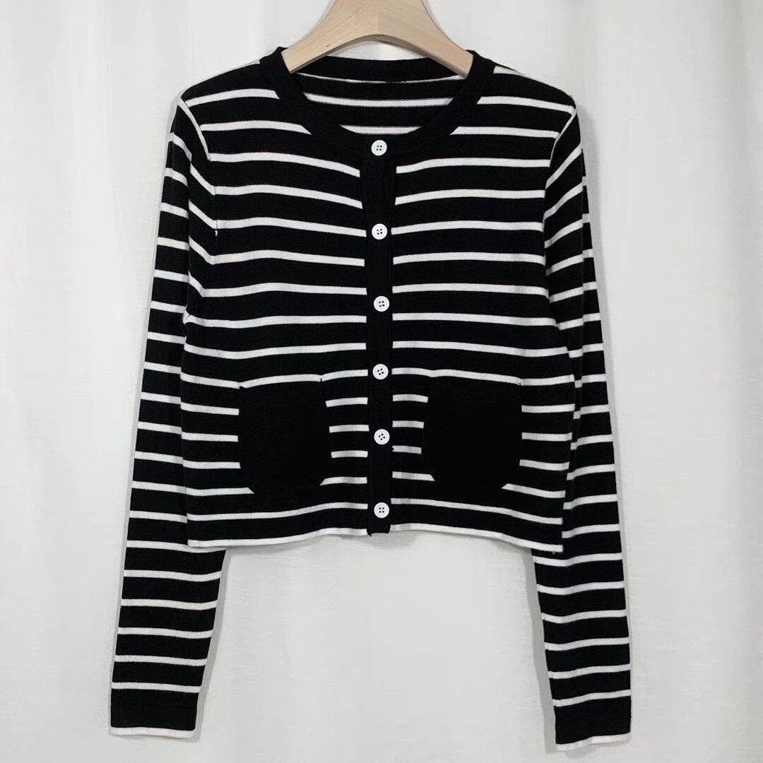 ボーダーカーディガン