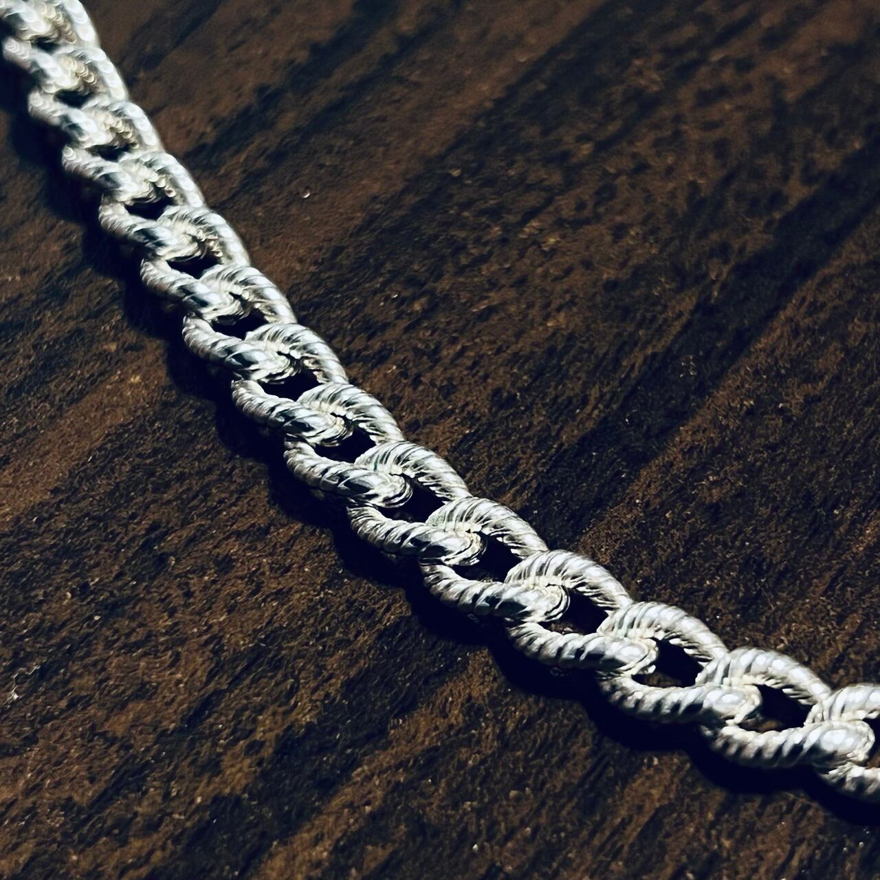 VINTAGE TIFFANY & CO. Rope Pattern Curb Chain Necklace Sterling  