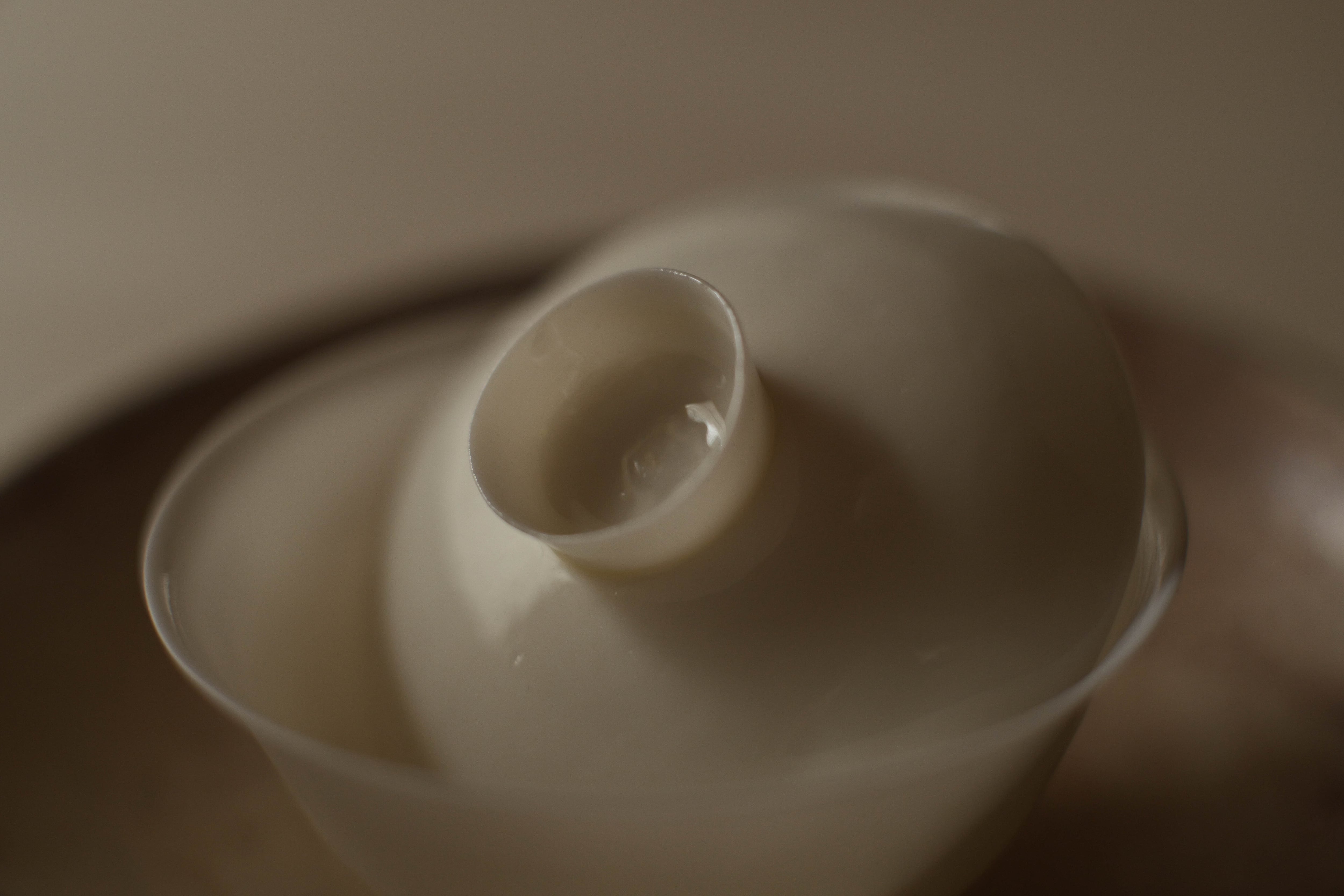 中国 景徳鎮 白磁薄胎輪花碗 一對 V 4081E 中国 景