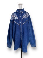 Embroidery spangled design denims shirts