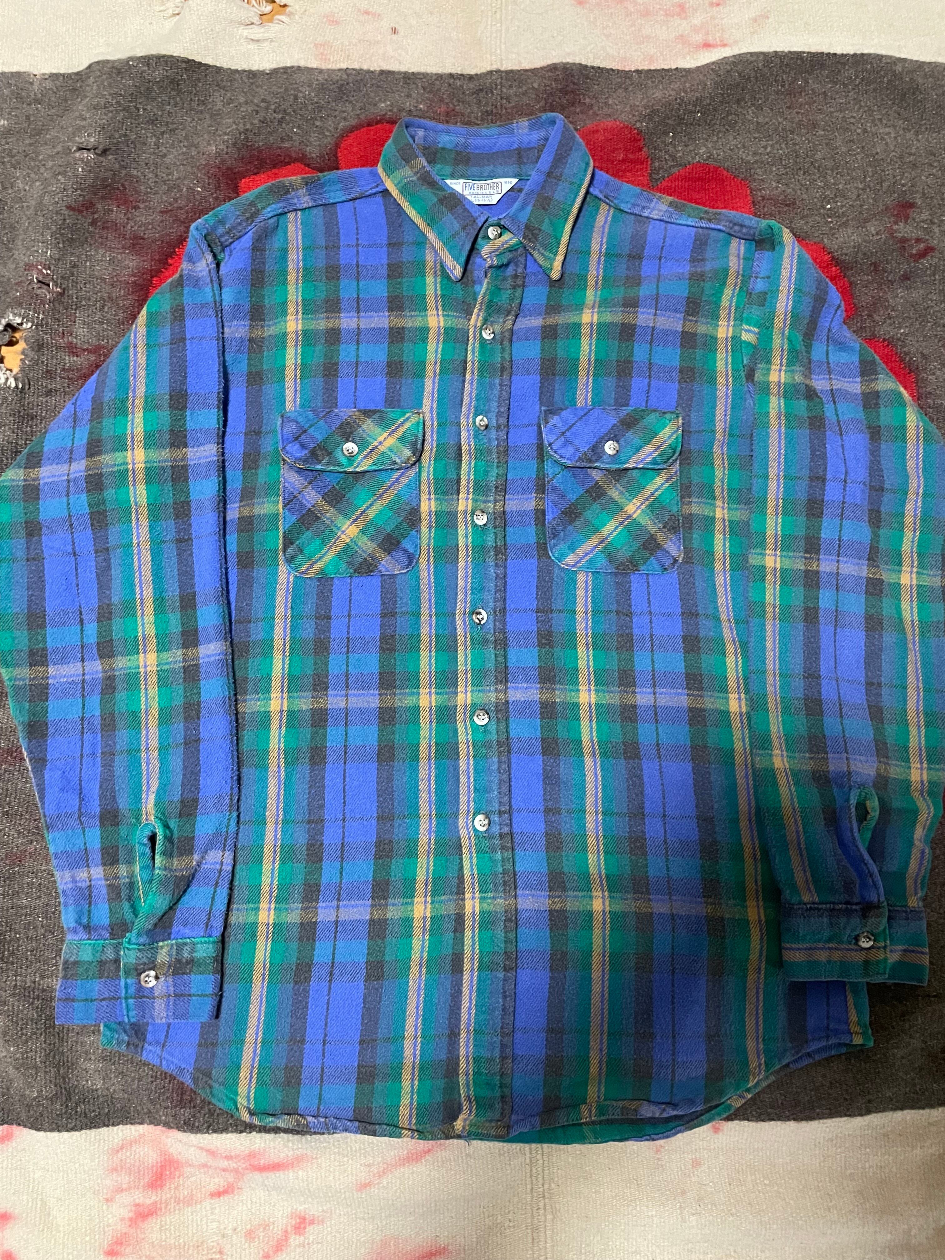 USA製】70s〜80s FIVE BROTHER ヘビーネルシャツ | wanted vtg