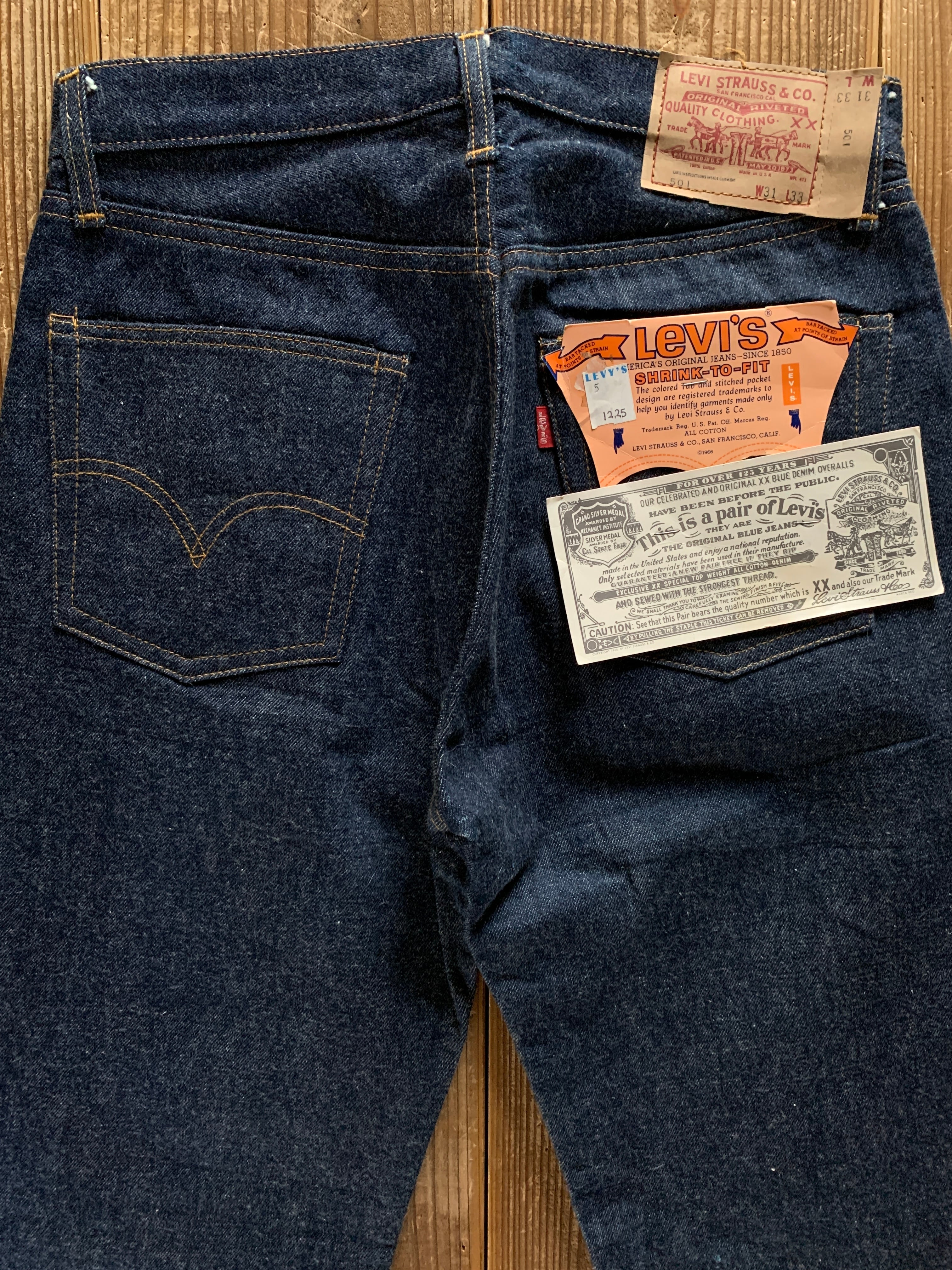 70's Levi's 501 66前期 デニムパンツ DEADSTOCK 表記(31×33) USA製