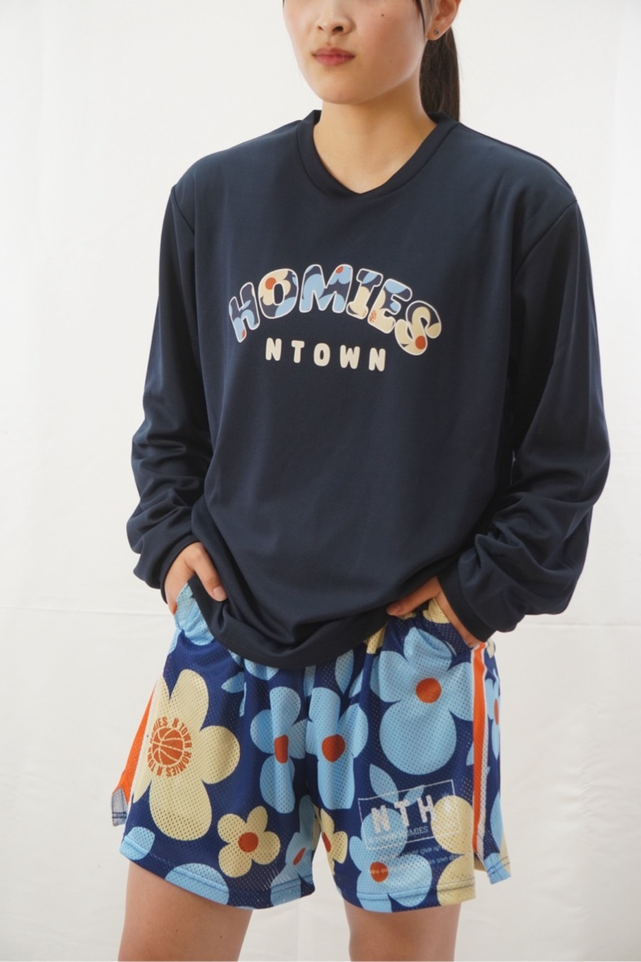 HOMIES GARDEN L/S TEE color Navy - 8