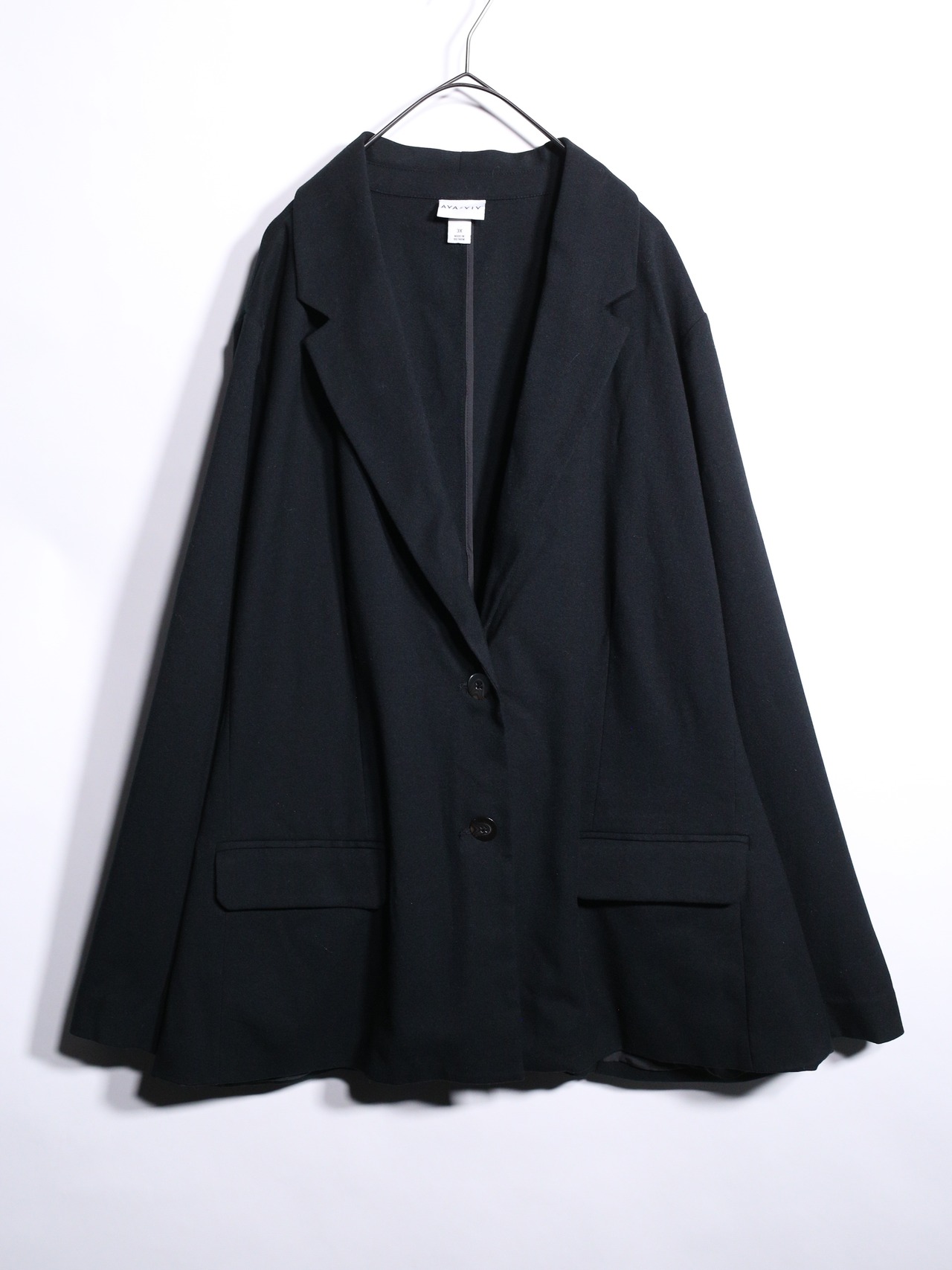 XXX over silhouette black easy tailored jacket - 7