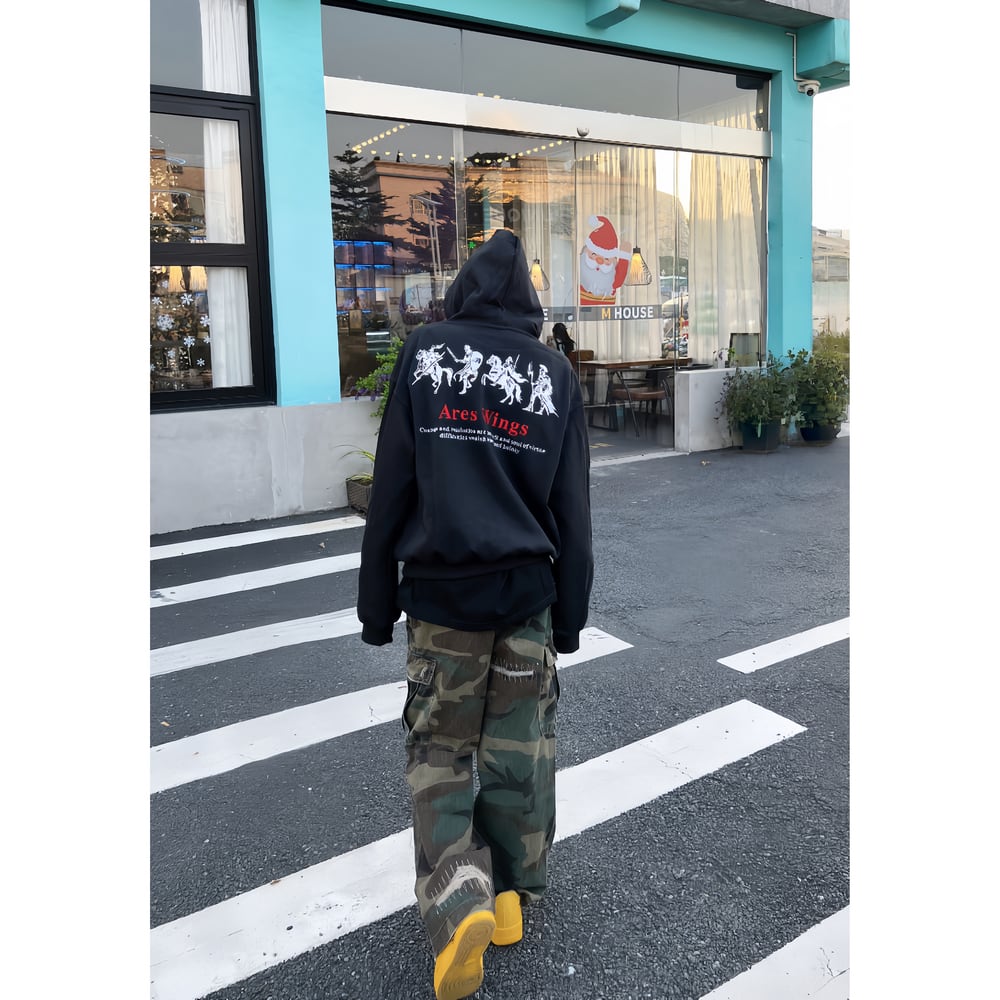 ストリート 軍馬刺繍 パーカー T1913 | wshot