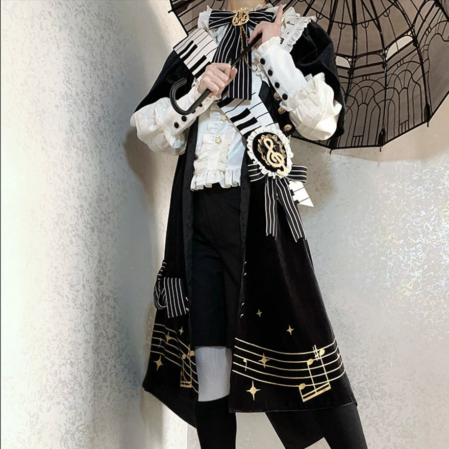 王子系ロリィタ コスチューム ロングコート×ジレ ファンタジー舞台向け
