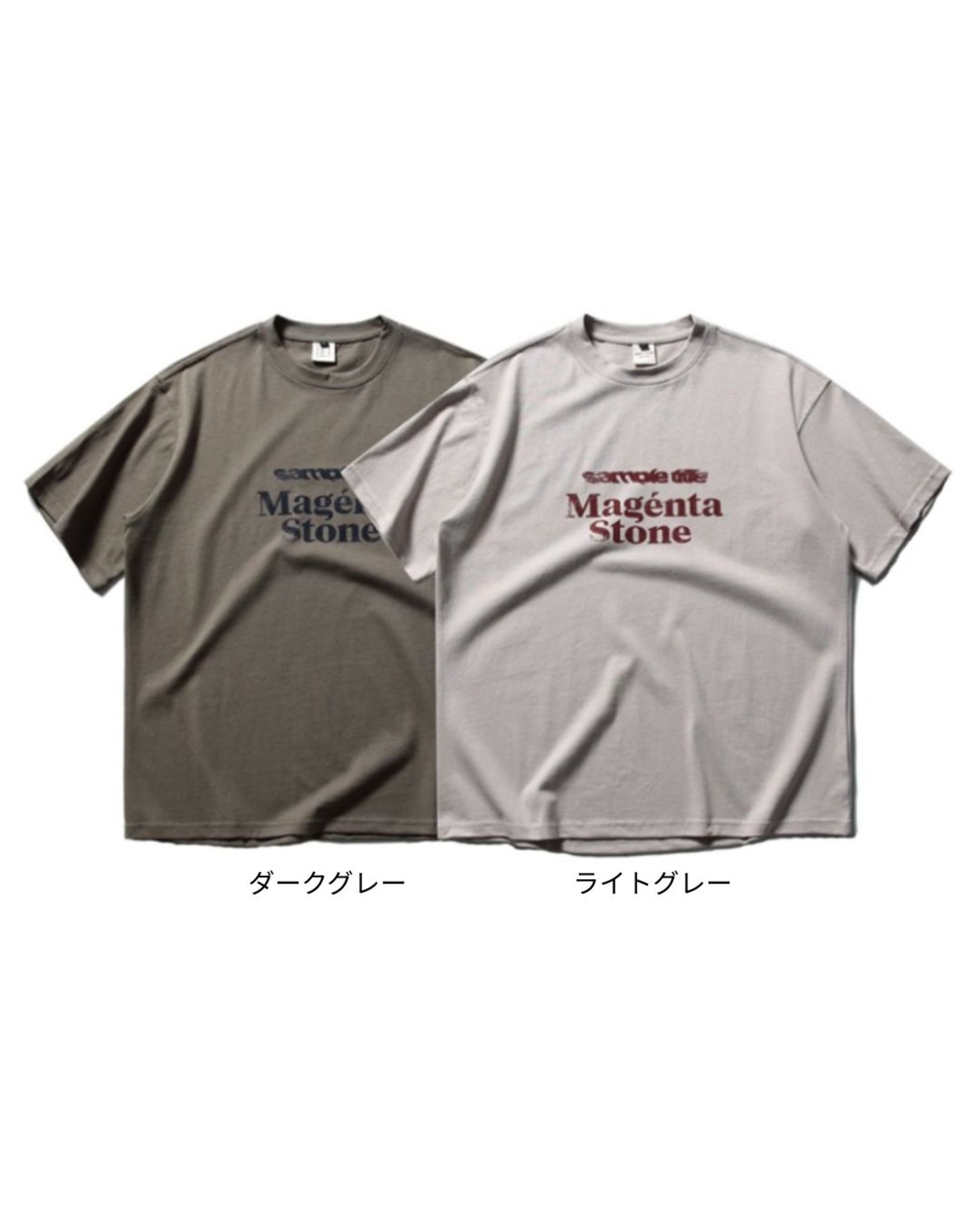 グラフィックプリントオーバーサイズ半袖Tシャツ S0527