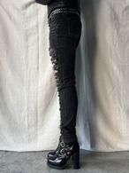 "GLAD NEWS" Destroyed Black Skinny