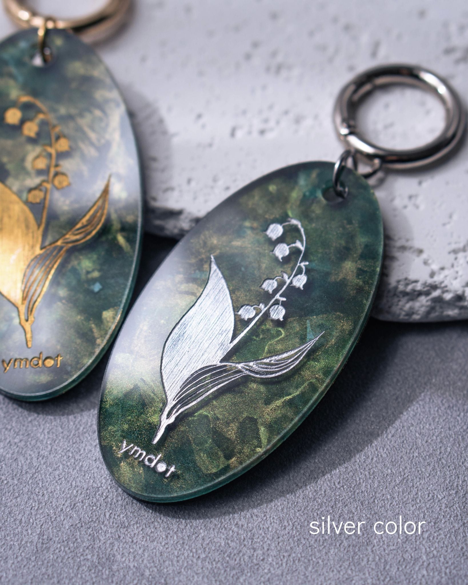 数量限定】植物標本 key ring ◇鈴蘭 | ymdot /ワイエムドット