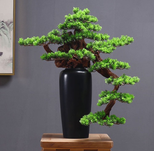 盆栽 デザイン性の高い 大きい盆栽 人工盆栽 人工観葉  フェイクグリーン フェイクプランター 初心者 置き物 オブジェ ポットオーナメント