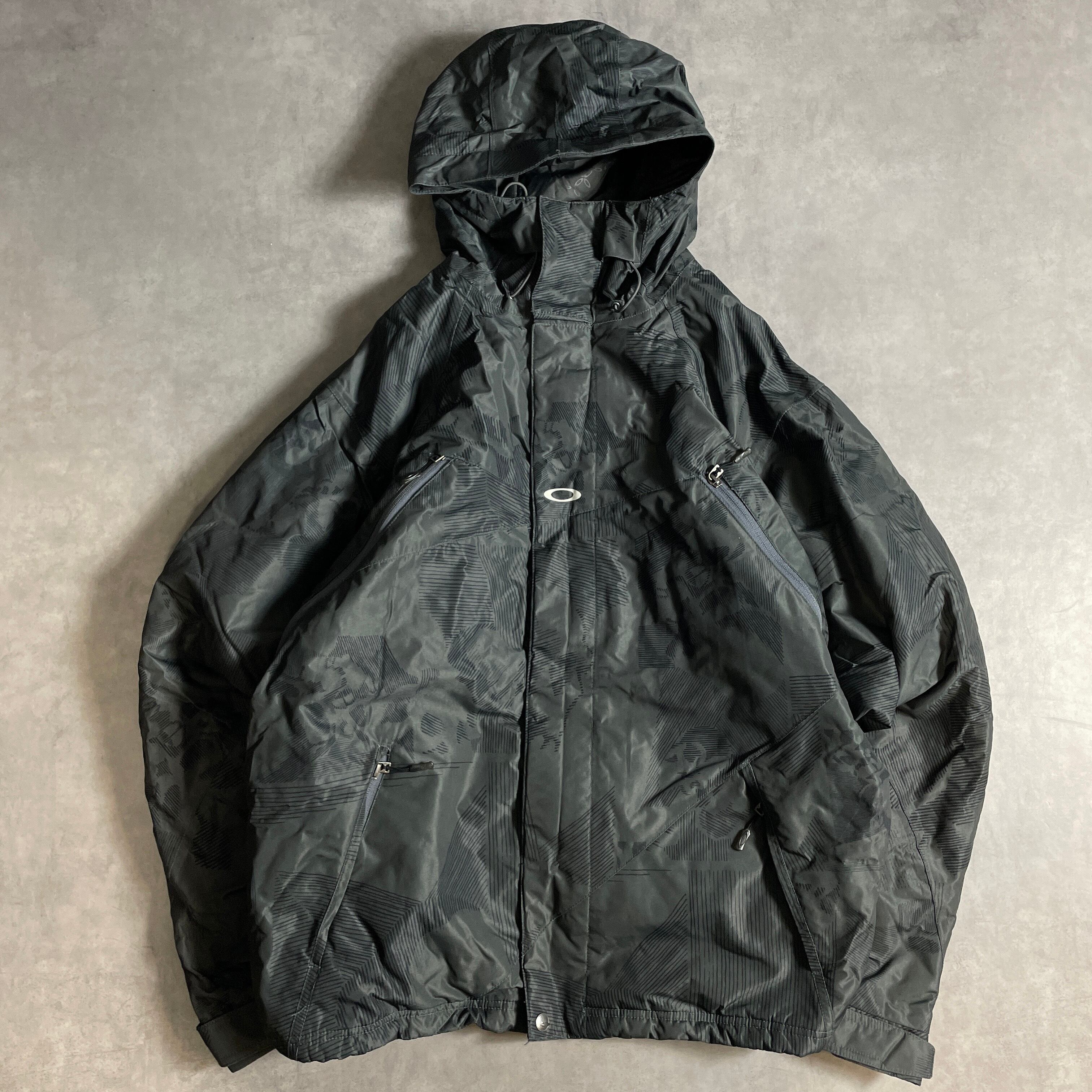90s-00s OAKLEY オークリー センターロゴ マウンテンジャケット 黒 archive