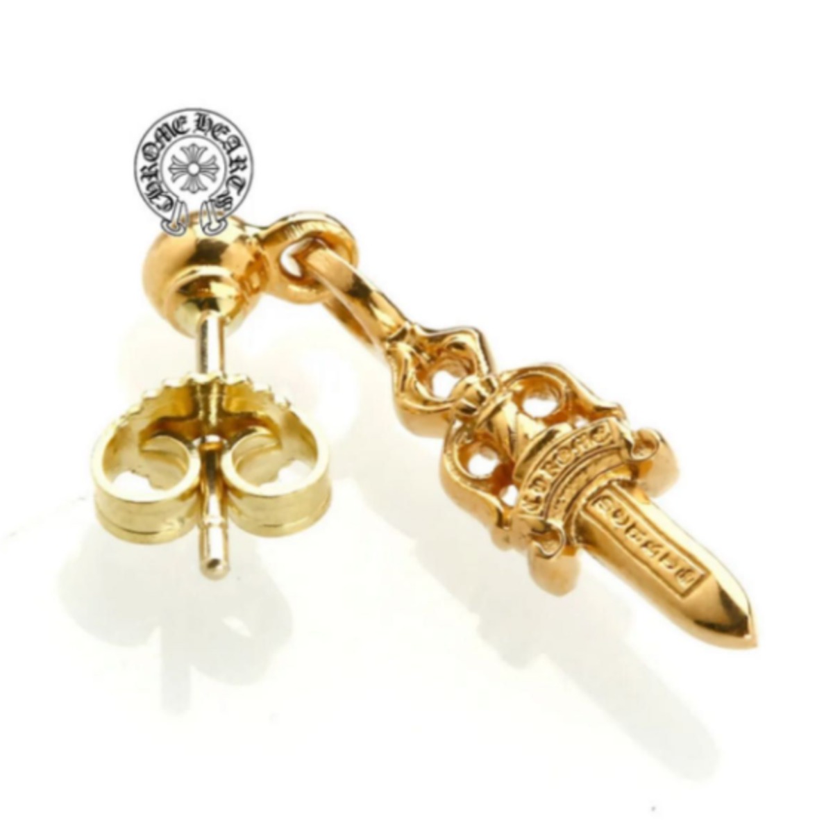 CHROME HEARTS クロムハーツ 22K スタック ダガー ピアス