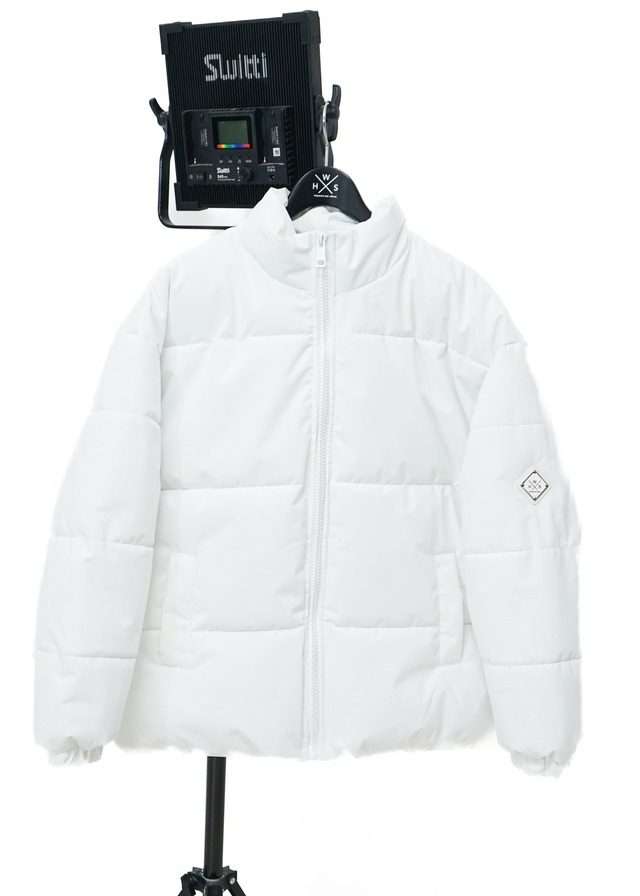 67.HWDS MODE PUFFY WHITE JACKET