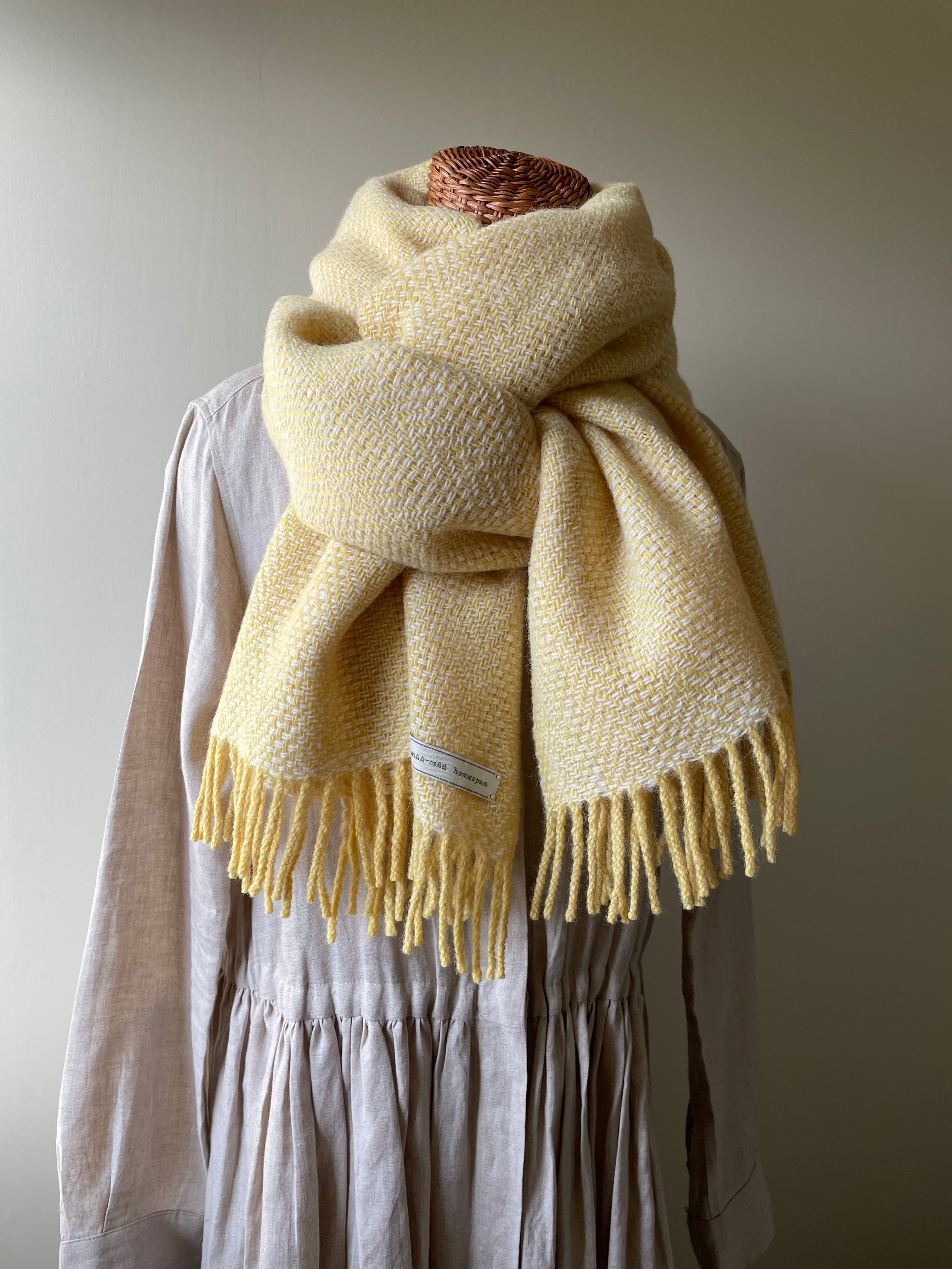 45R ホームスパンのストール ホームスパン ストール大 i-wool | mää-mää homespun (めーめ