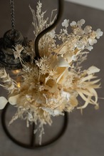 ソフトノリウツギ / 置き型ドライフラワーシャンデリア / 品番 s3_17 / 照明・インテリア