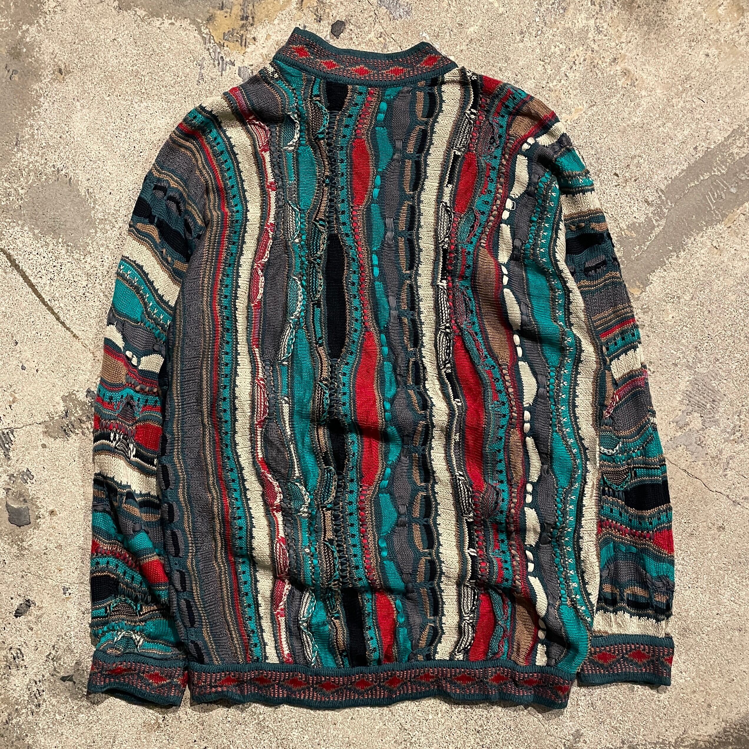 希少 90s COOGI ブルゾン ジャケット 3Dニット 傑作special】90's~ COOGI 3D Knit Multi Pattern | 下北沢SPiKe＆SPiCe