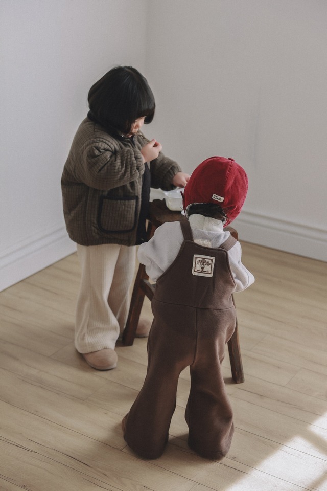 予約⌇onu/ Fleece-lined sweat overalls