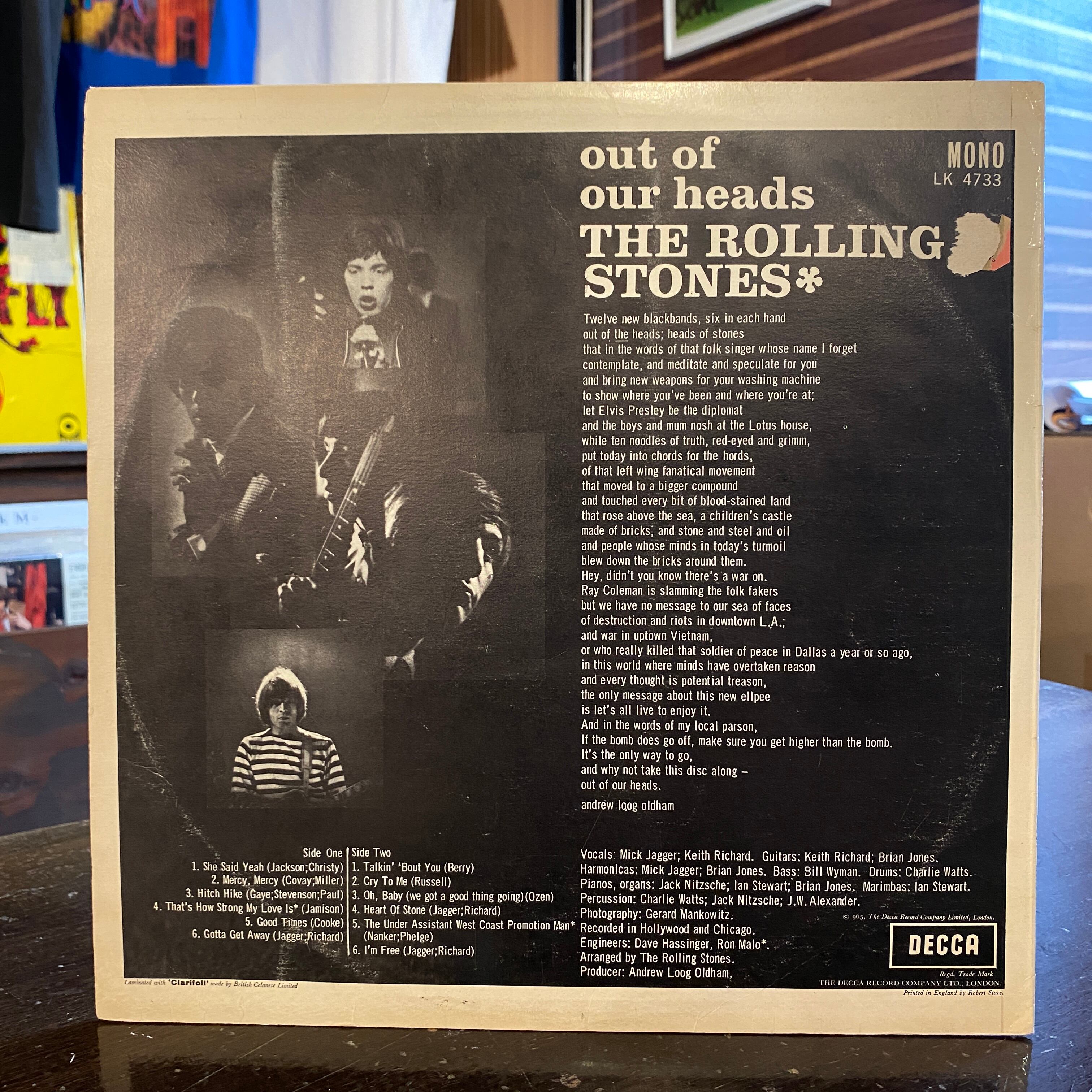 LP】ROLLING STONES/Out Of Our Heads SORC 中古アナログレコード専門店