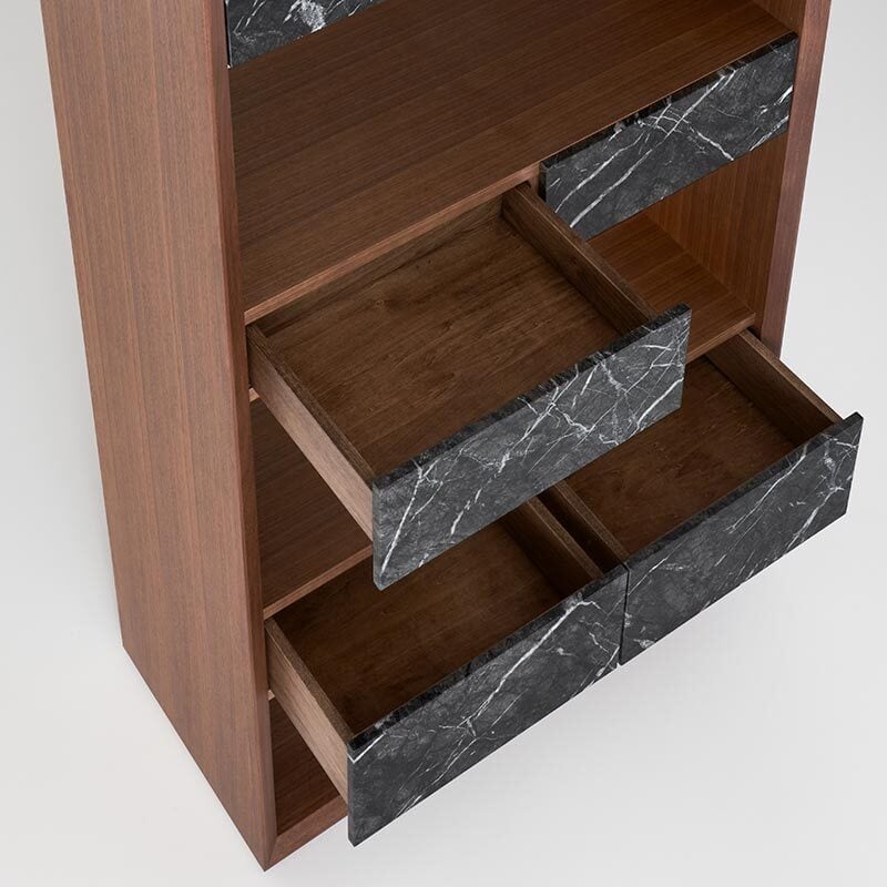 Boconcept 大理石天板　シェルフ 建売インテリア】大理石調の家具でリビングくつろぎスペースの