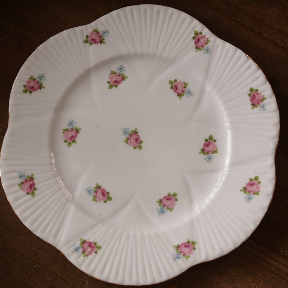 英国アンティーク シェリー 1920年代 小薔薇柄トリオ カップ＆ソーサー