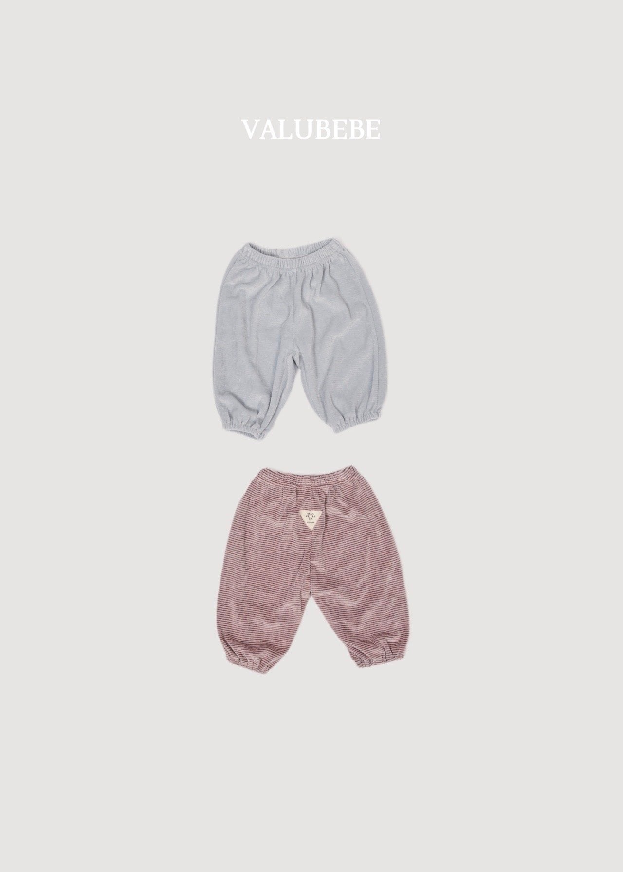 送料無料【予約】/ ベロアストライプパンツ/ valubebe