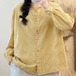 3色/カラフルボタン刺繍ブラウス ・12481