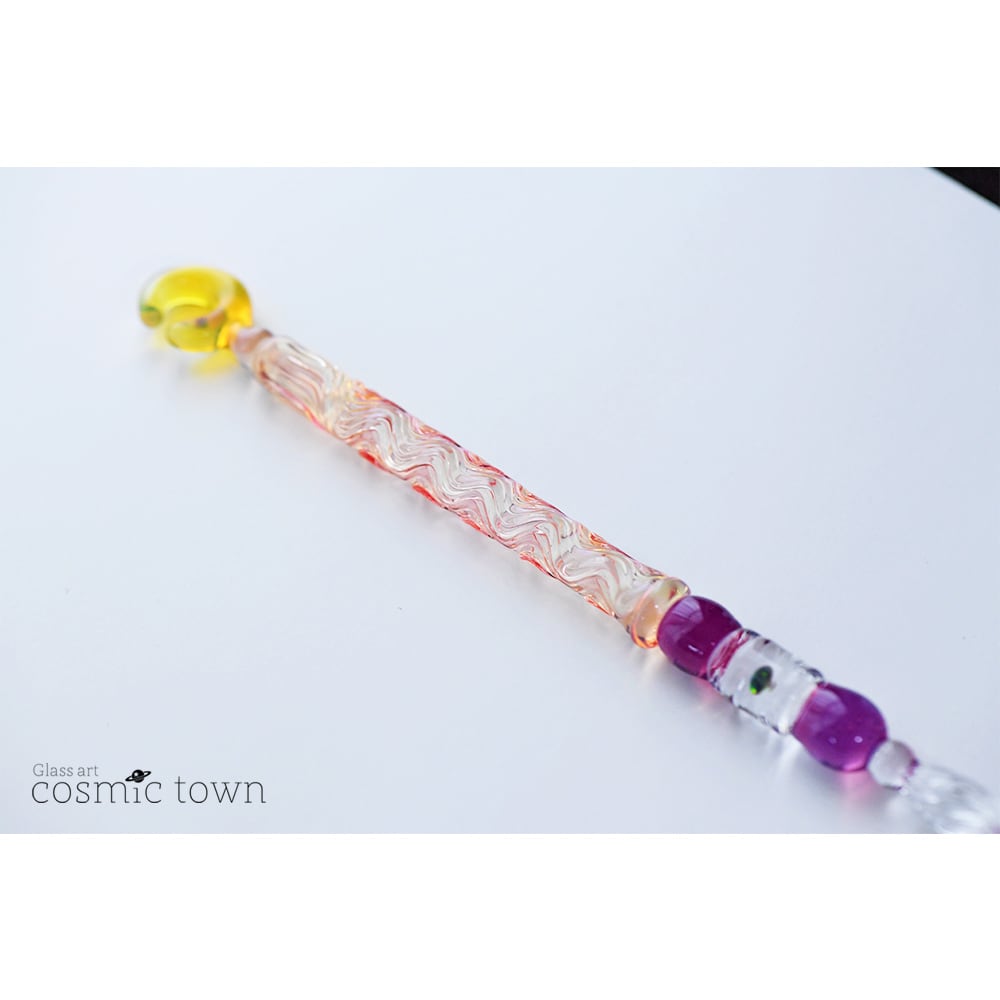 月のガラスペン / ボロシリケイト【オパール入り】【cosmic town