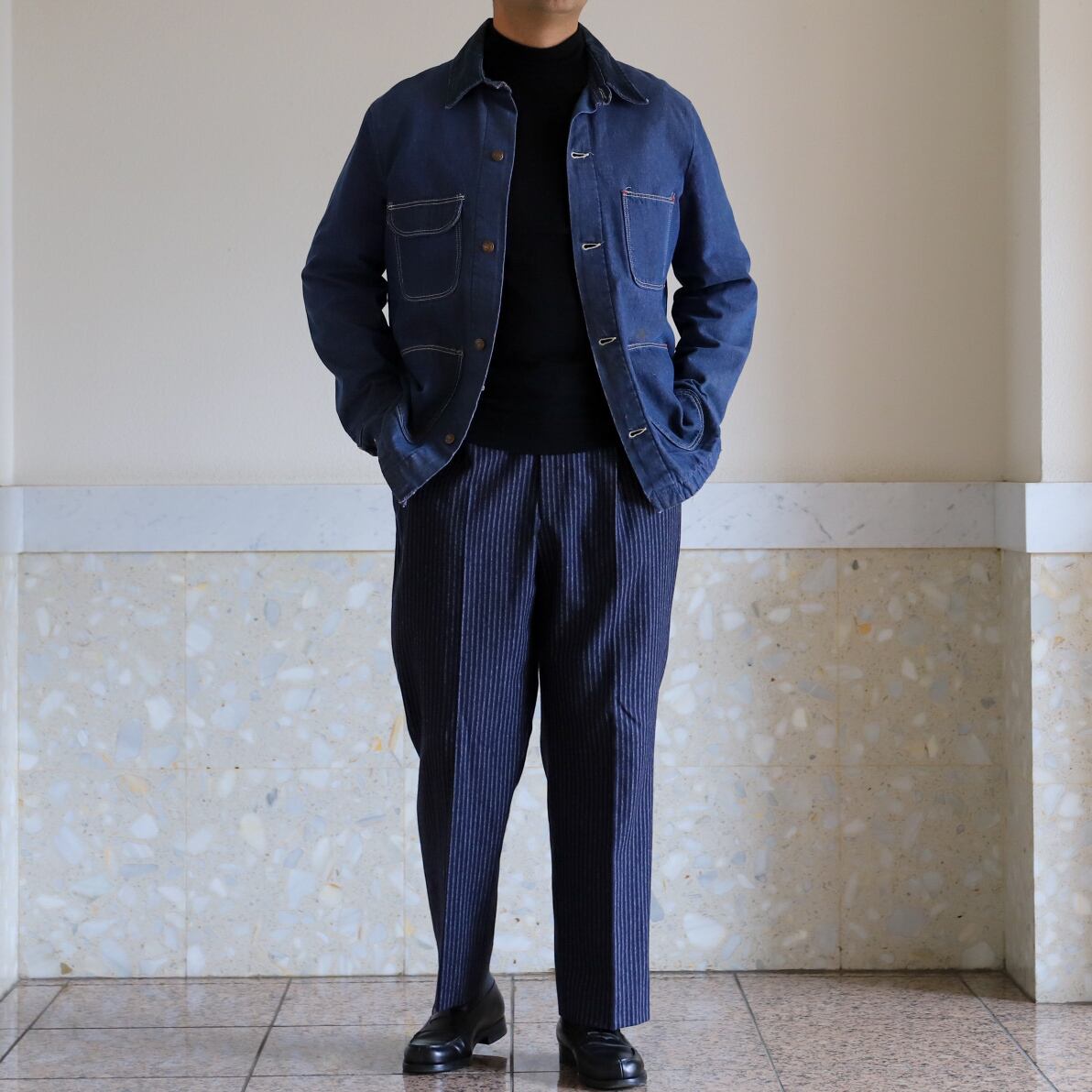 濃紺】70s special vintage Denim coverall jacket 