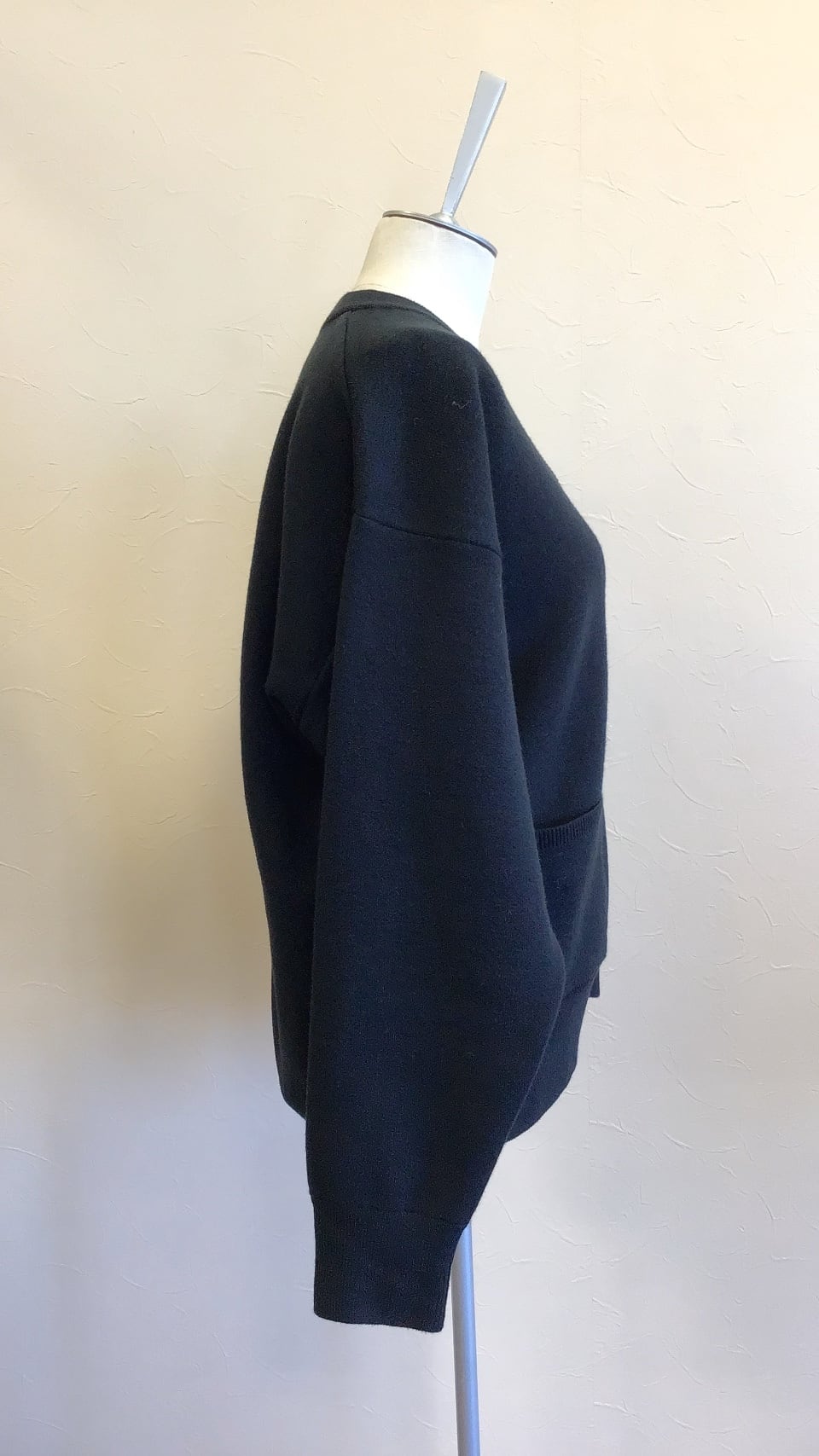 QTUME リバーシブルカーディガン 452-25554 ブラック グリーン 9号  