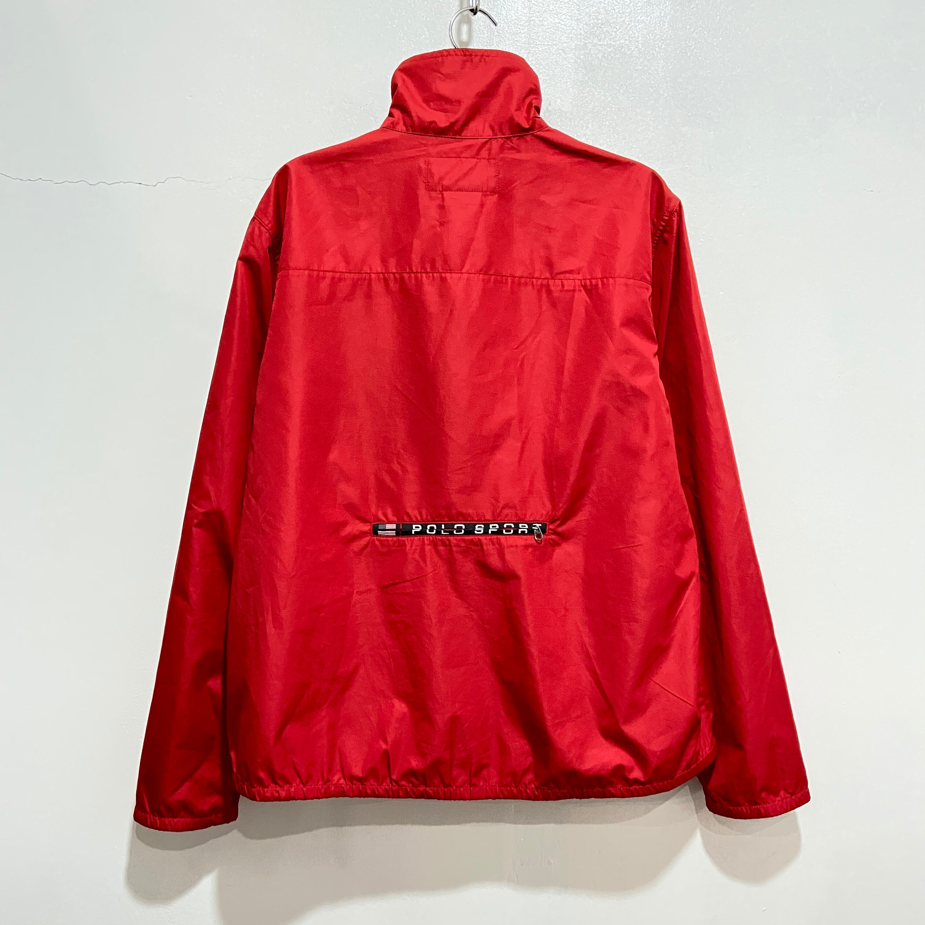 90s USA製 POLO SPORT レッド フィッシュテイルジャケット-