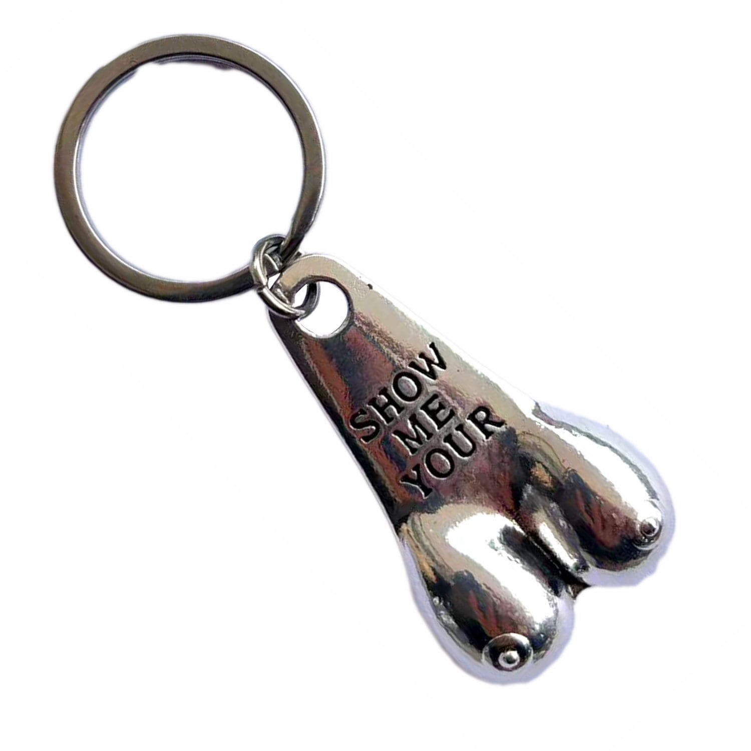 boobs leather 胸部デザイン レザー キーチェーン キーホルダー USA DESIGN SEXY BOOBS KEYCHAIN 世界で一番おっぱいが好き！巨乳