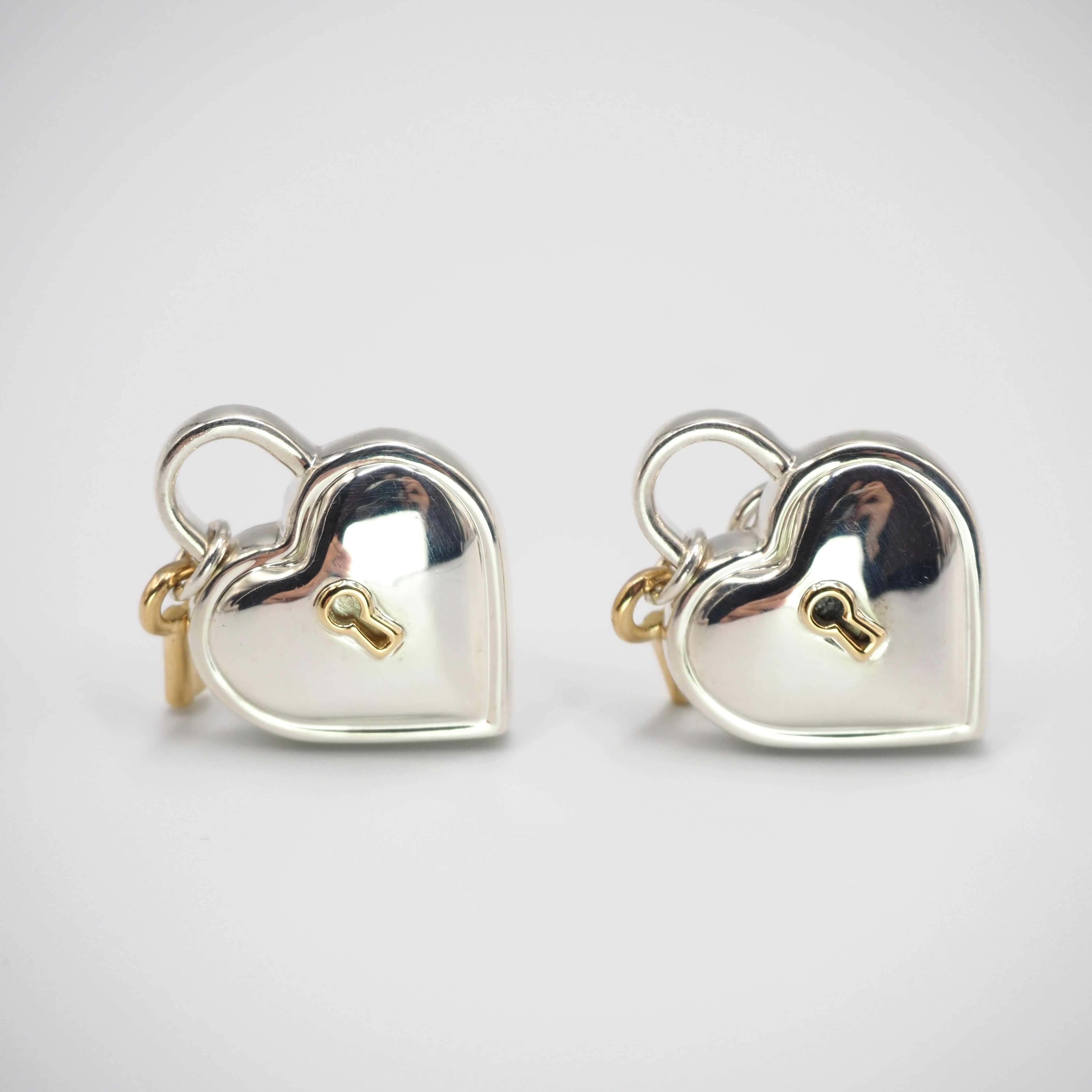 Tiffany&Co./ハートロックイヤリング シルバー925 K18 ティファニー