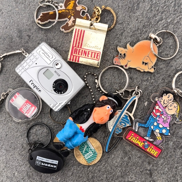 10個  フレンチ キーホルダー フランス 雑貨 ヴィンテージ  2410021-7