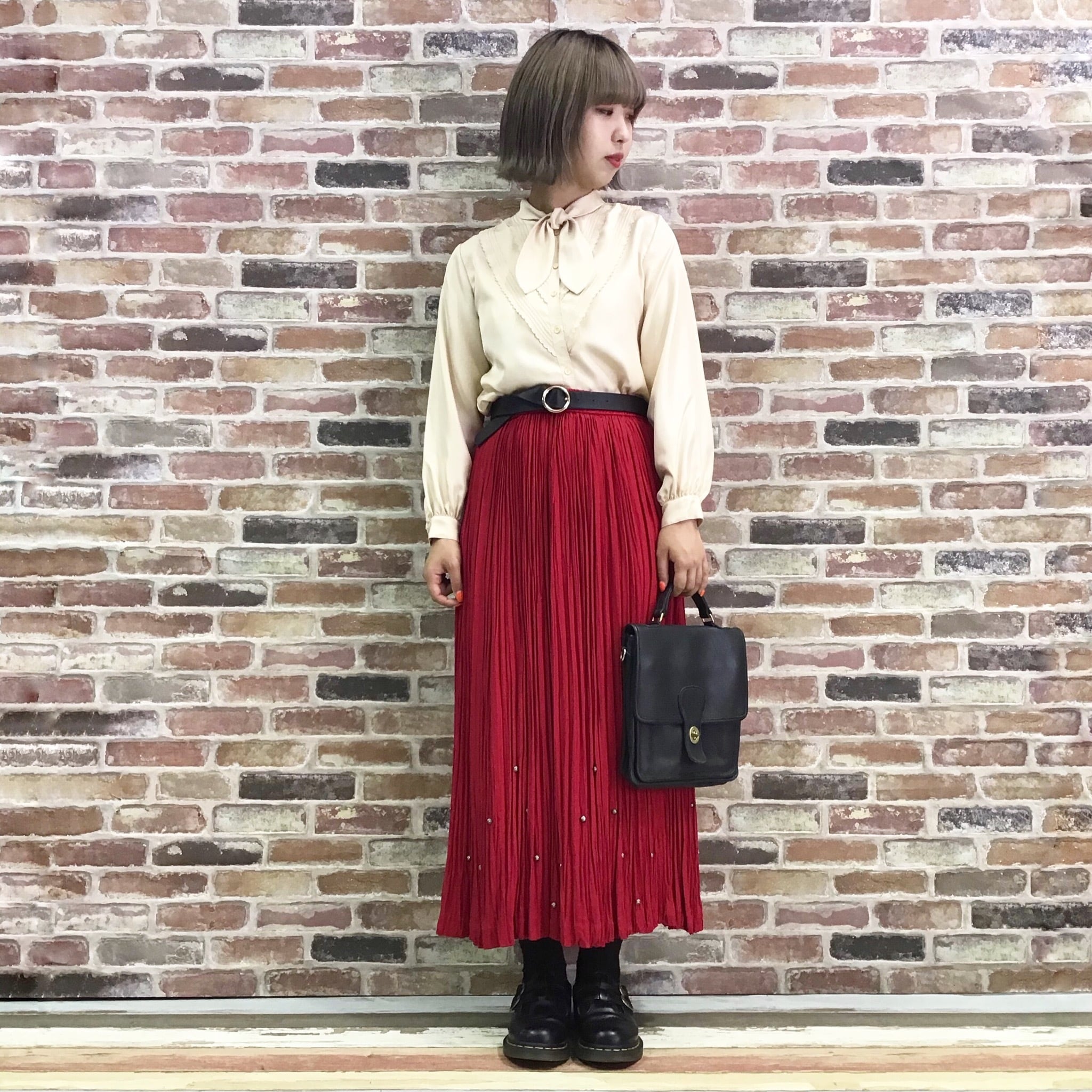 Red Studs Skirt
